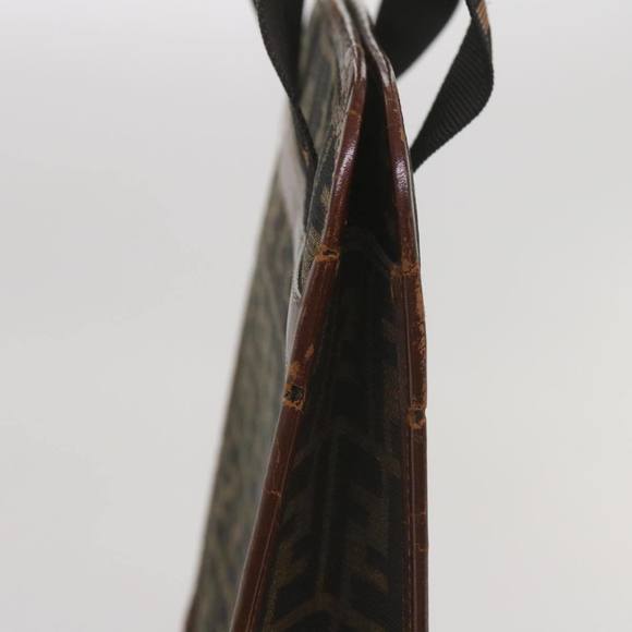 FENDI Zucca Canvas Tote Bag Black Brown Auth yk11261 - Picture 5 of 16